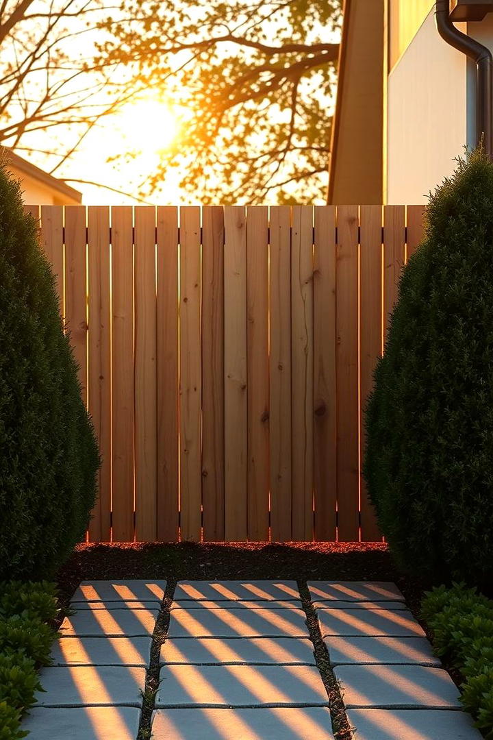 Wooden Slat Privacy Fence - 21 Privacy Fence Ideas