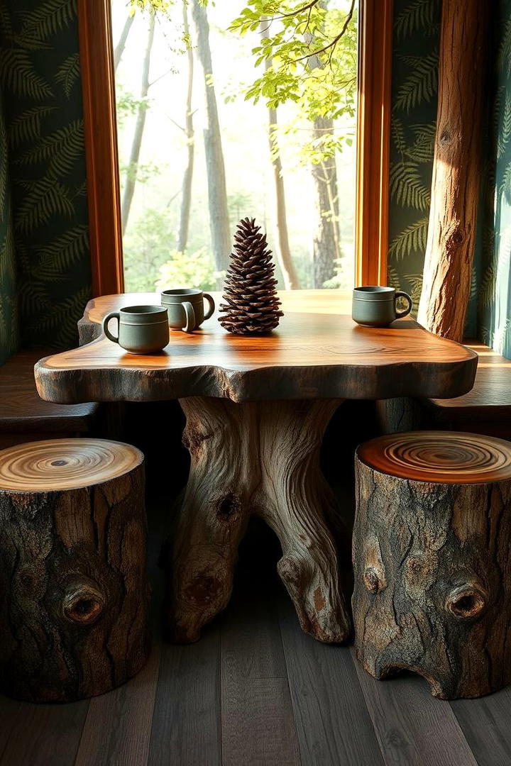 Woodland Inspired Breakfast Nook - 21 Breakfast Nook Ideas