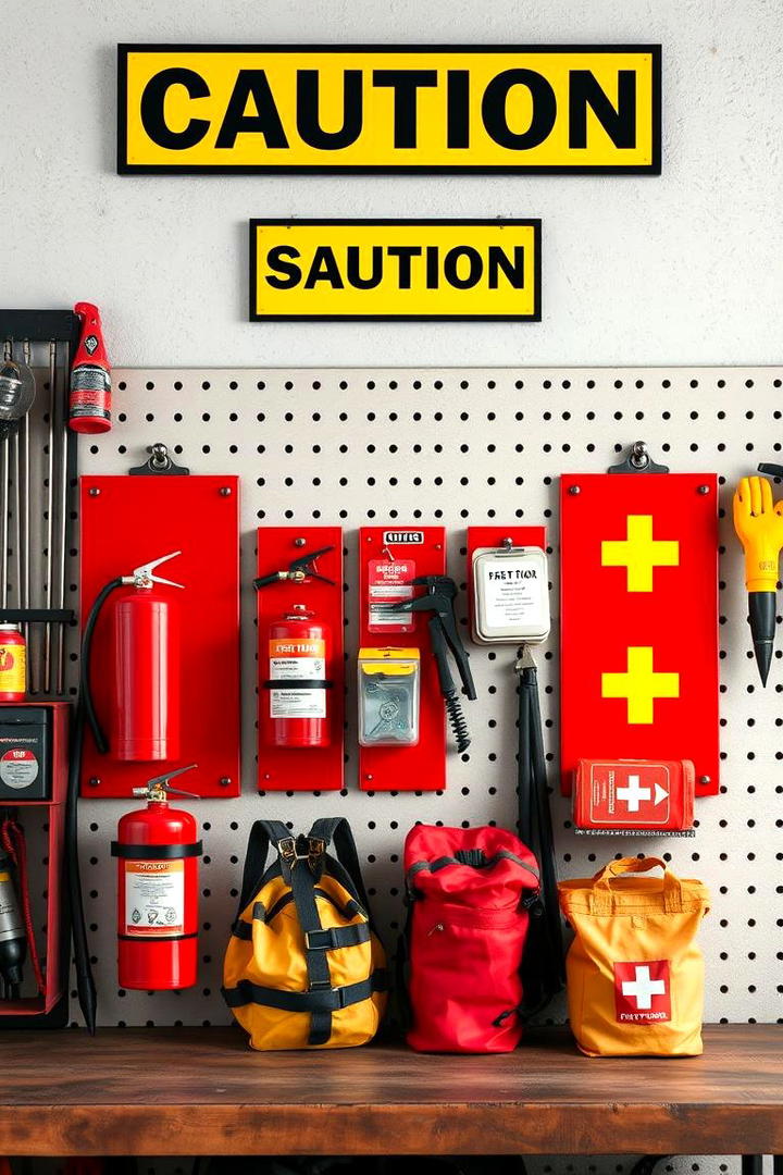 Workshop Safety Equipment Board - 30 Pegboard Ideas