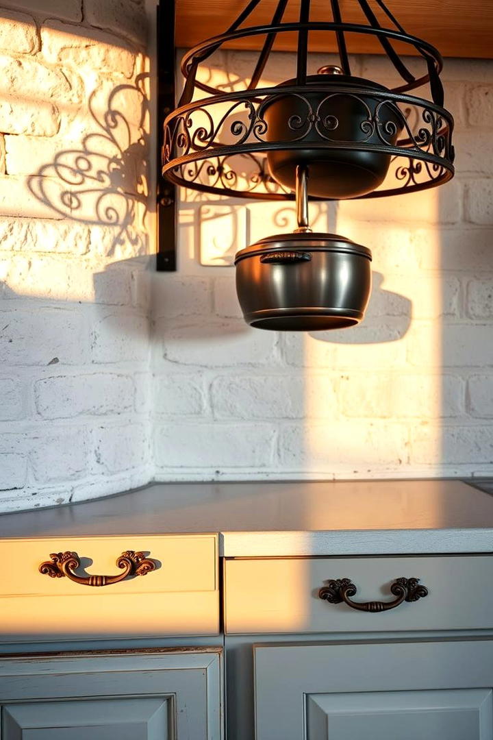 Wrought Iron Accents Detail - 30 Cottage Kitchen Ideas