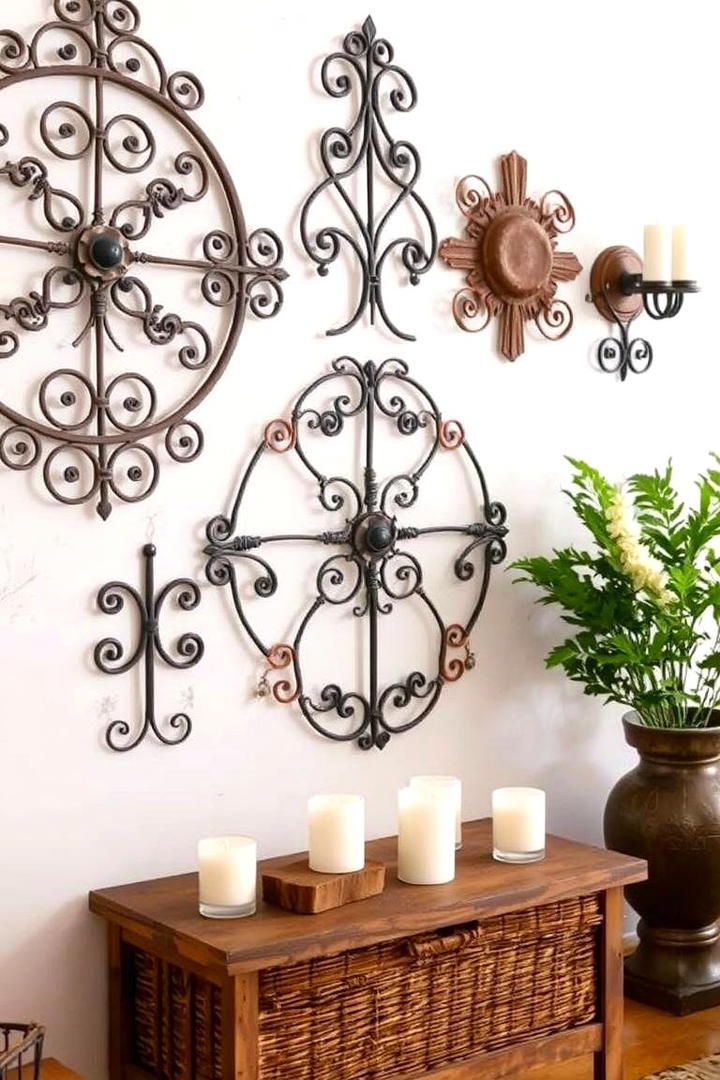 Wrought Iron Decorative Pieces - 21 Farmhouse Wall Decor Ideas