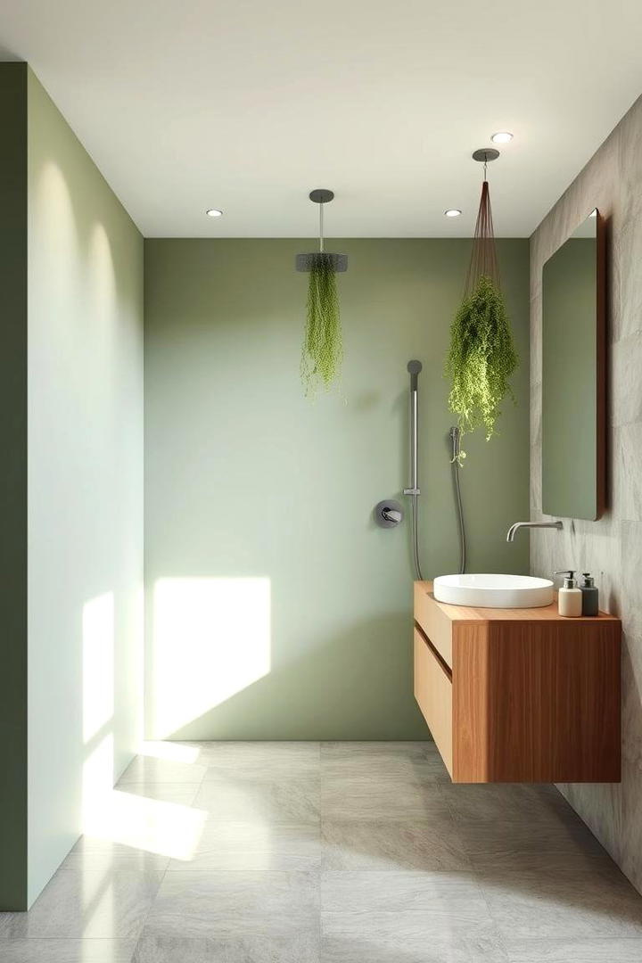 Zen Bathroom Oasis Accent - 21 Green Accent Wall Ideas