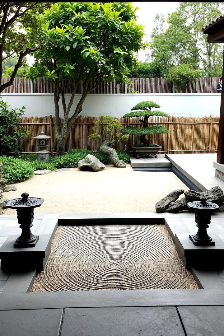 Zen Garden Accent - 30 Concrete Pavers Around Pool Ideas