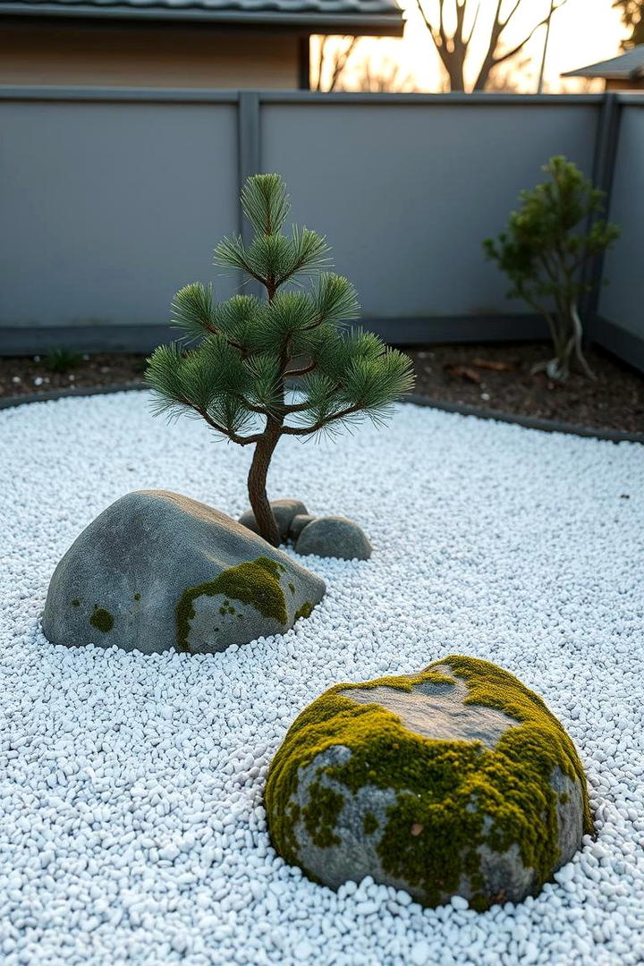 Zen Inspired Gravel Garden - 30 Mailbox Landscaping Ideas