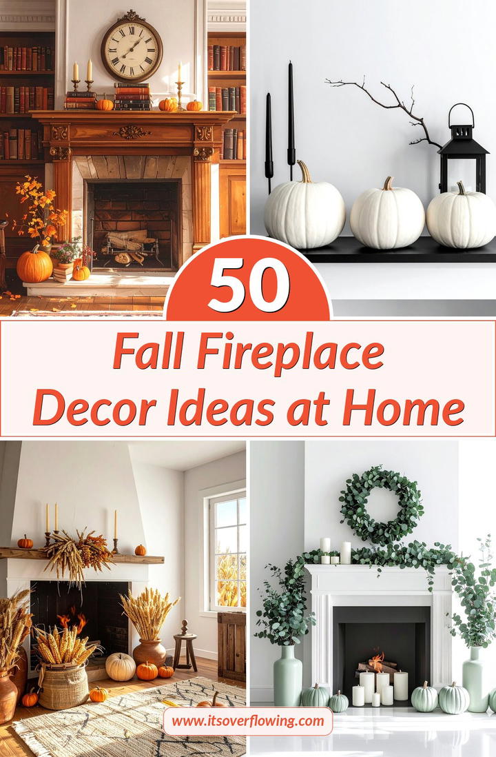 50 Fall Fireplace Decor Ideas at Home