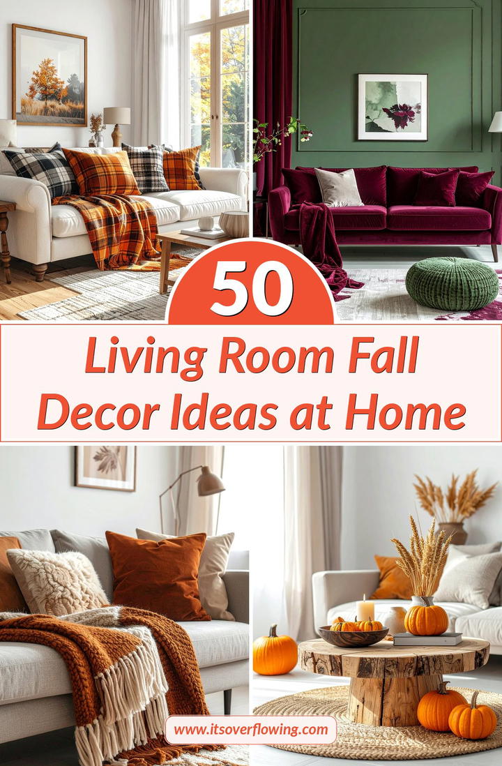 50 Living Room Fall Decor Ideas at Home