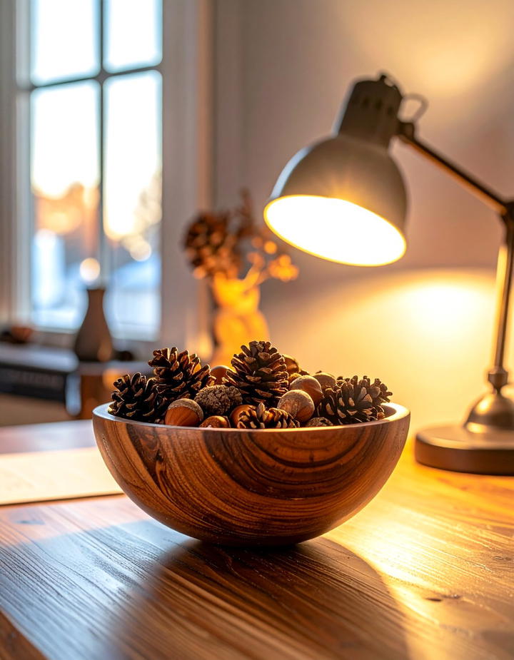 Acorn Office Display Bowl - 50 fall office decor ideas