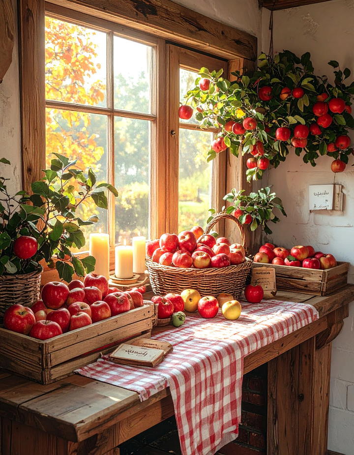 Apple Orchard Mantel Theme - 50 fall mantel decor ideas