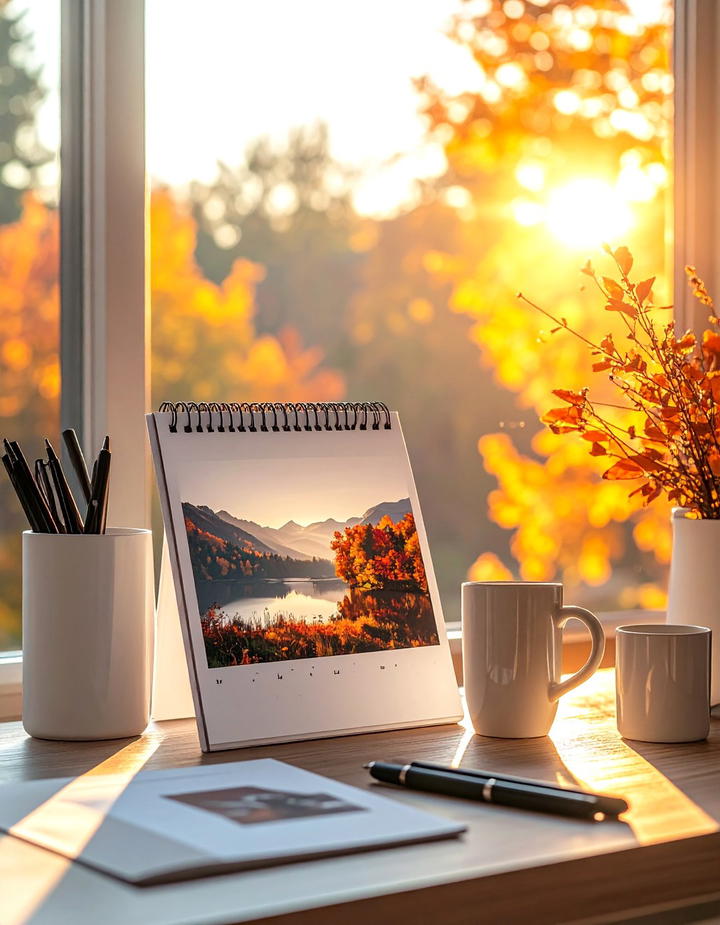 Autumn Office Desk Calendar - 50 fall office decor ideas