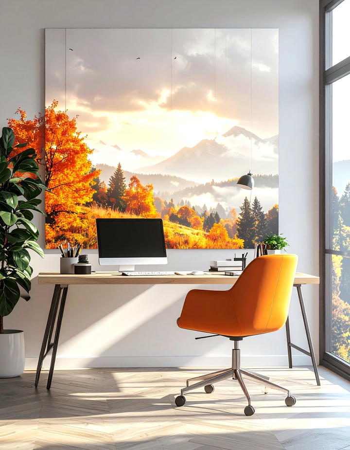 Autumn Office Wall Calendar - 50 fall office decor ideas