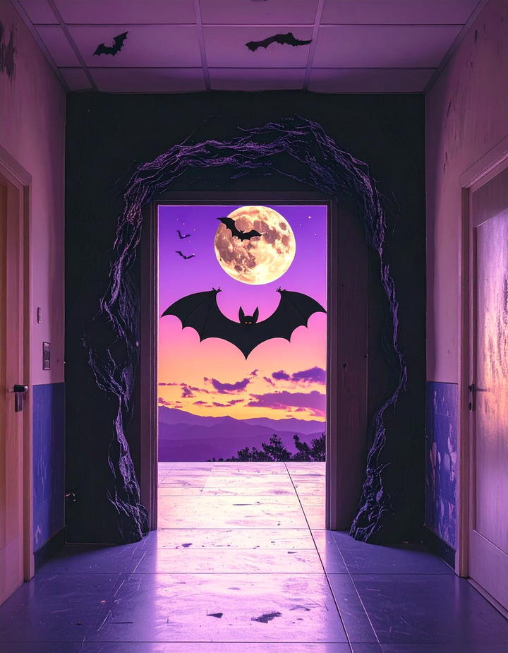 Bat Cave Entrance - 50 fall door decor classroom ideas