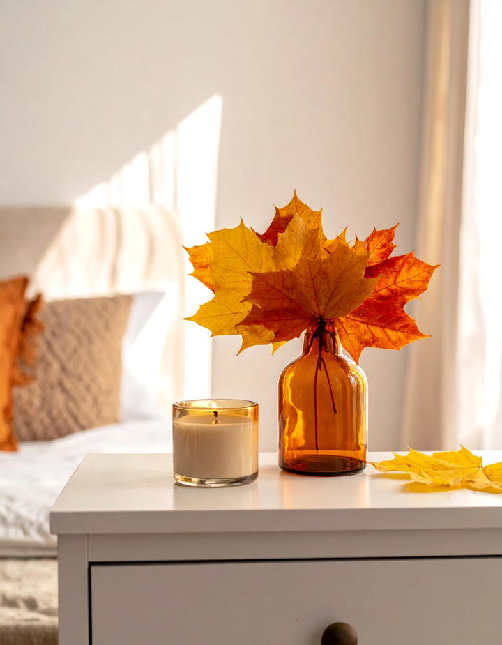 Bedroom Dresser Vignette - 50 fall leaves decor ideas