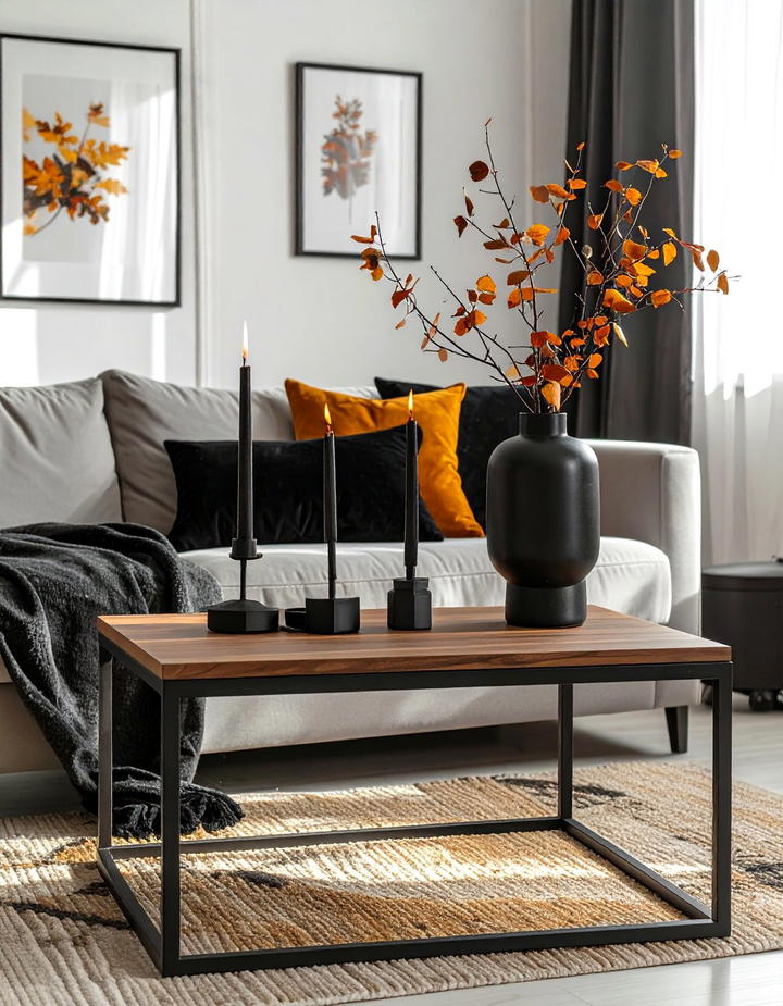 Black Accent Modern Fall Scheme - 50 fall decor ideas