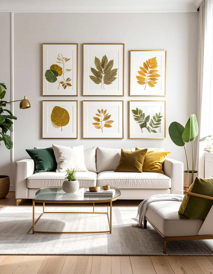 Botanical Book Pages - 50 living room fall decor ideas