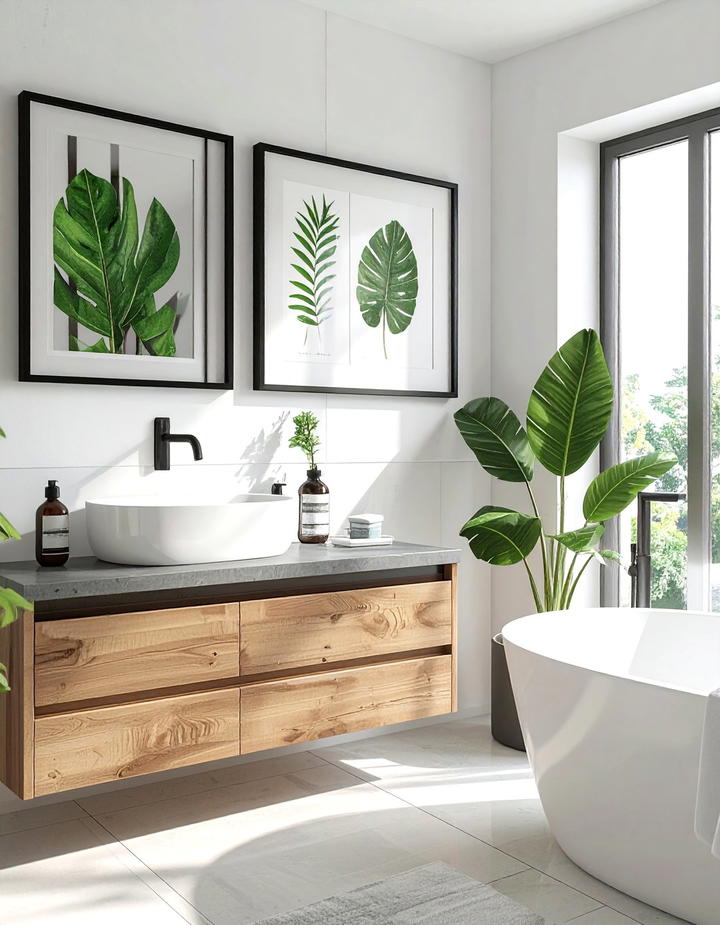 Botanical Wall Art Prints - 50 fall bathroom decor ideas