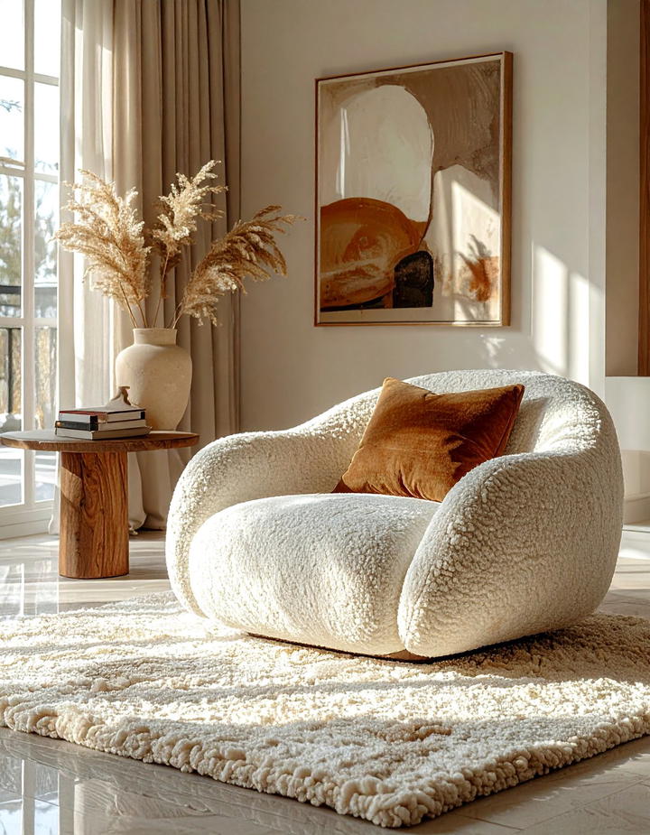 Boucle Upholstery - 50 fall decor trends 2025