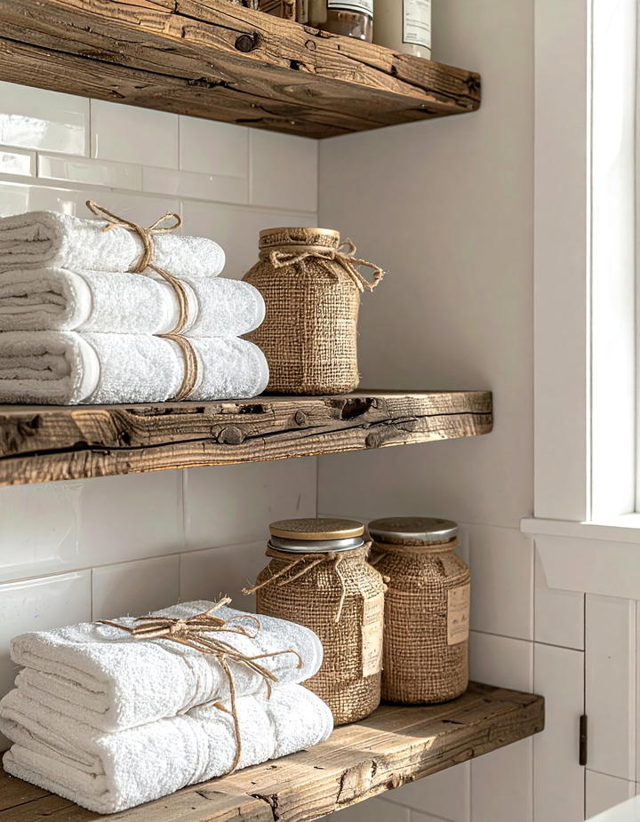 Burlap Decorative Elements - 50 fall bathroom decor ideas