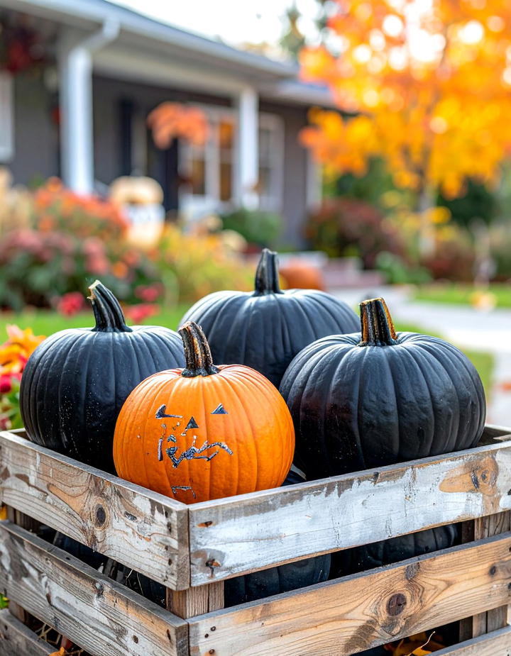 Chalkboard Painted Message Pumpkins - 50 fall pumpkin decor ideas