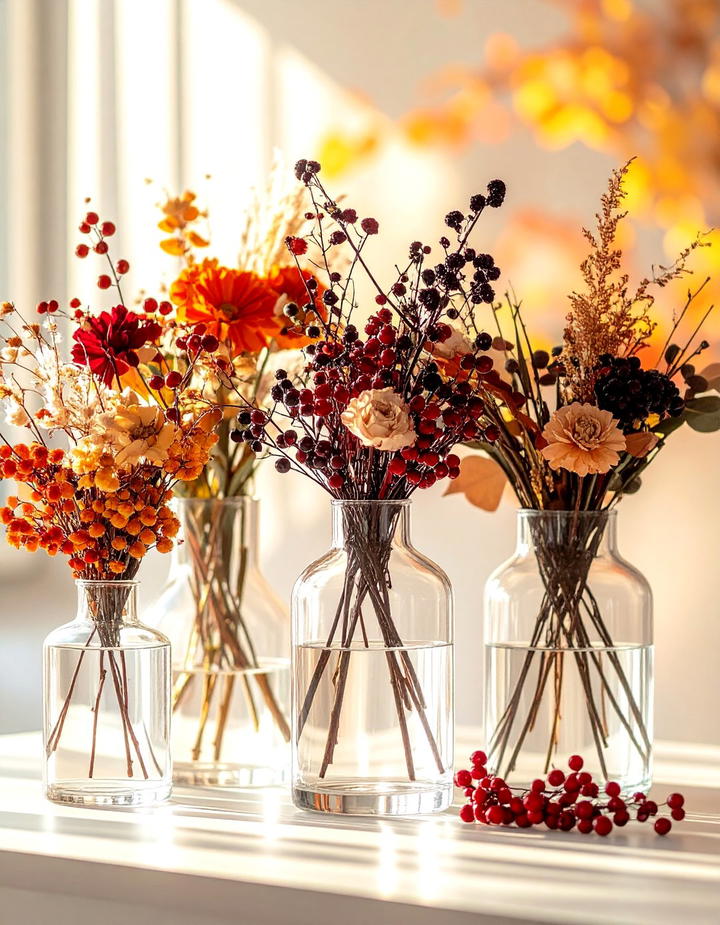 Clear Glass Vase Displays - 50 fall table decor ideas