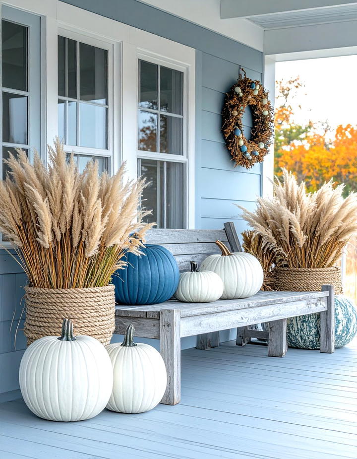 Coastal Fall Fusion - 50 modern fall porch decor ideas