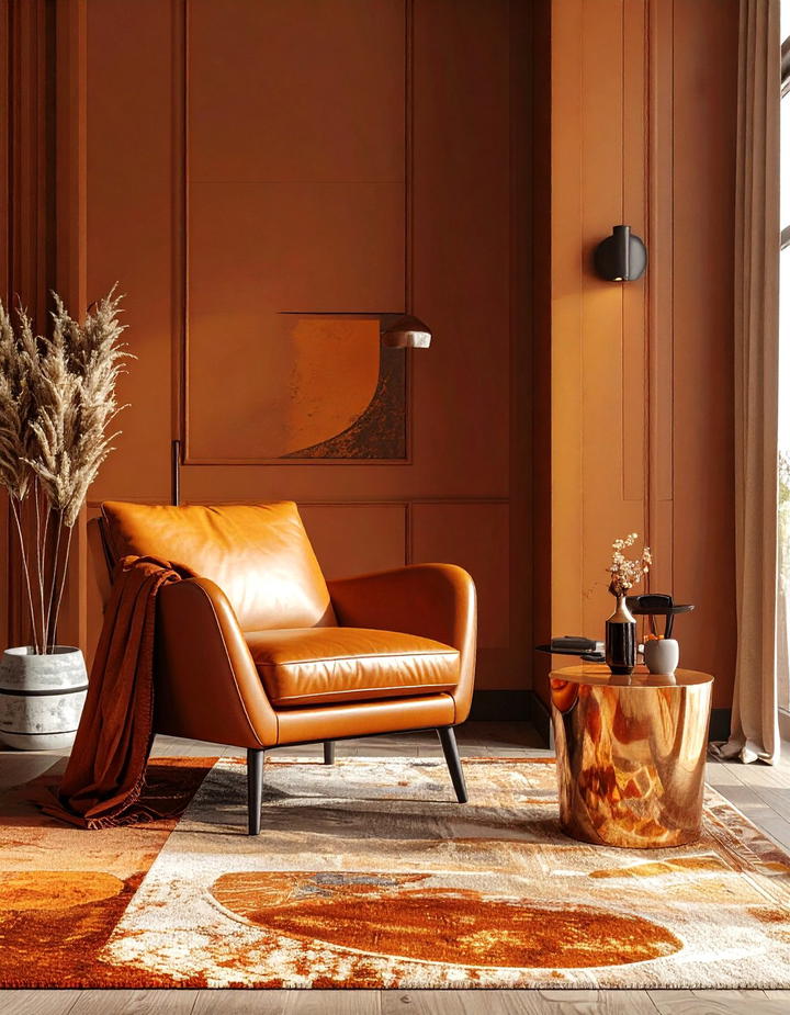 Cognac and Whiskey Tones - 50 fall decor trends 2025