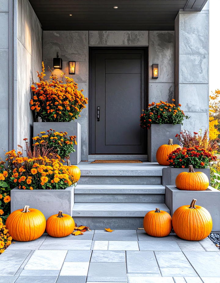 Concrete and Stone Elements - 50 modern fall porch decor ideas