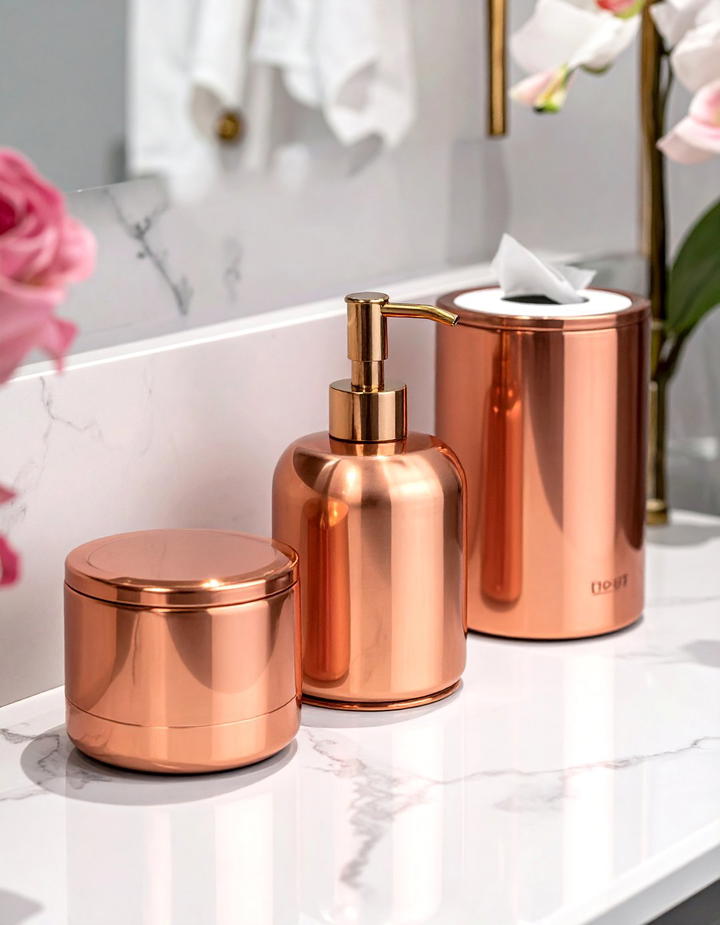 Copper Fixture Accents - 50 fall bathroom decor ideas