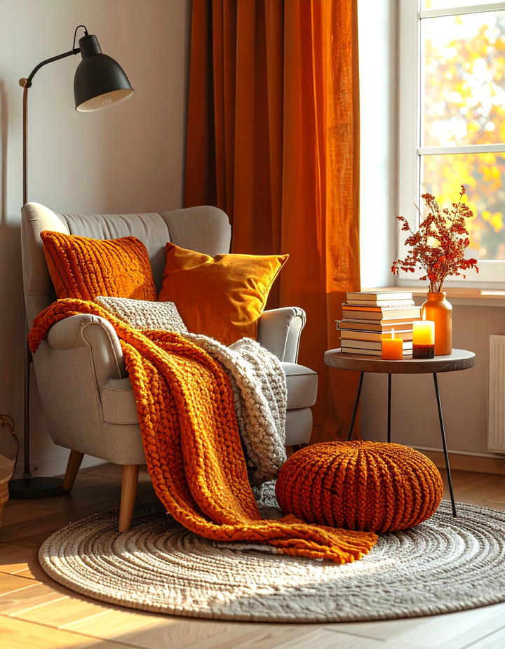 Cozy Reading Nook Setup - 50 fall decor ideas