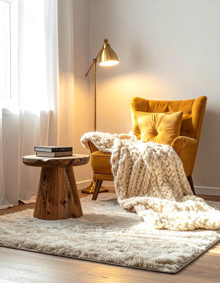 Cozy Reading Nook - 50 fall decor trends 2025
