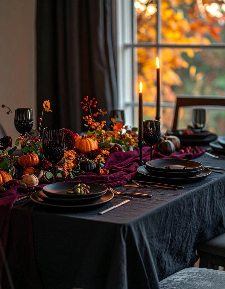 Dark Moody Table Aesthetics - 50 fall table decor ideas