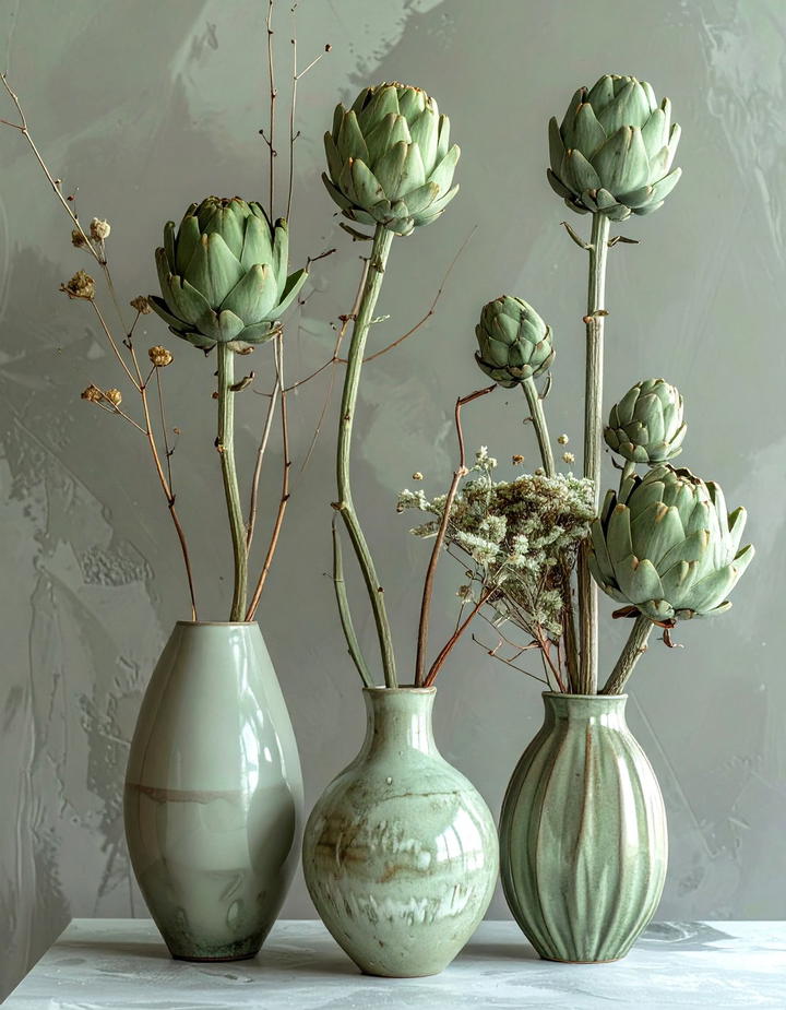 Dried Artichoke Stems - 50 fall decor trends 2025