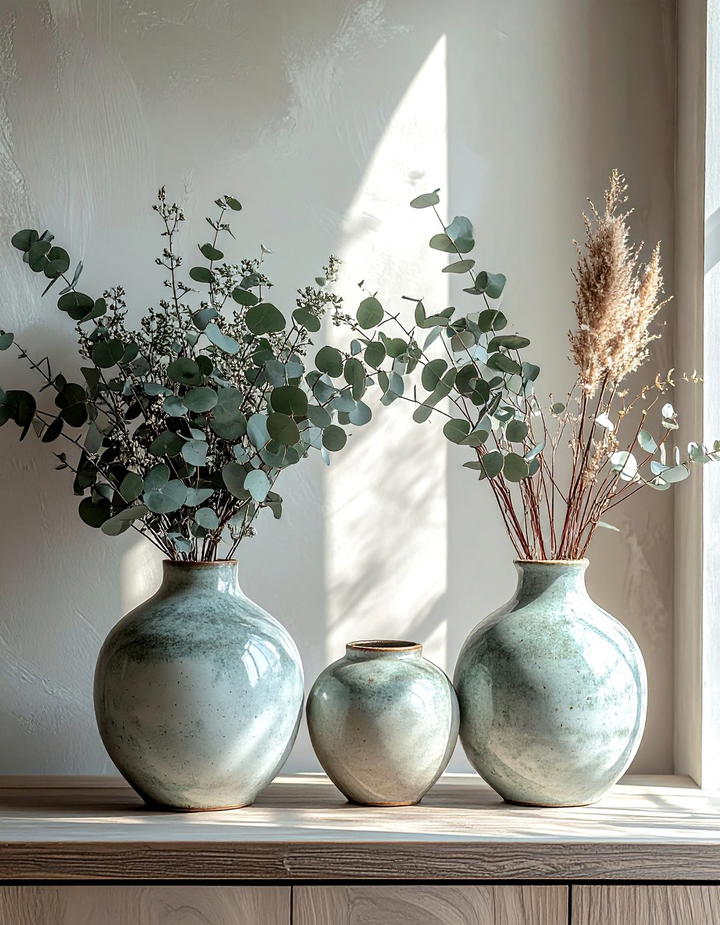 Dried Eucalyptus Arrangements - 50 fall decor trends 2025