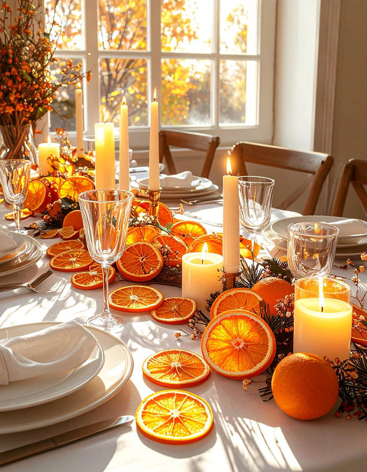 Dried Orange Slice Decor - 50 fall table decor ideas