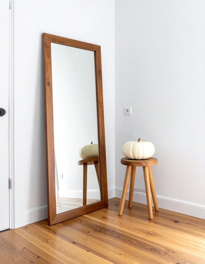 Entryway Mirror Moment - 50 minimalist fall decor ideas