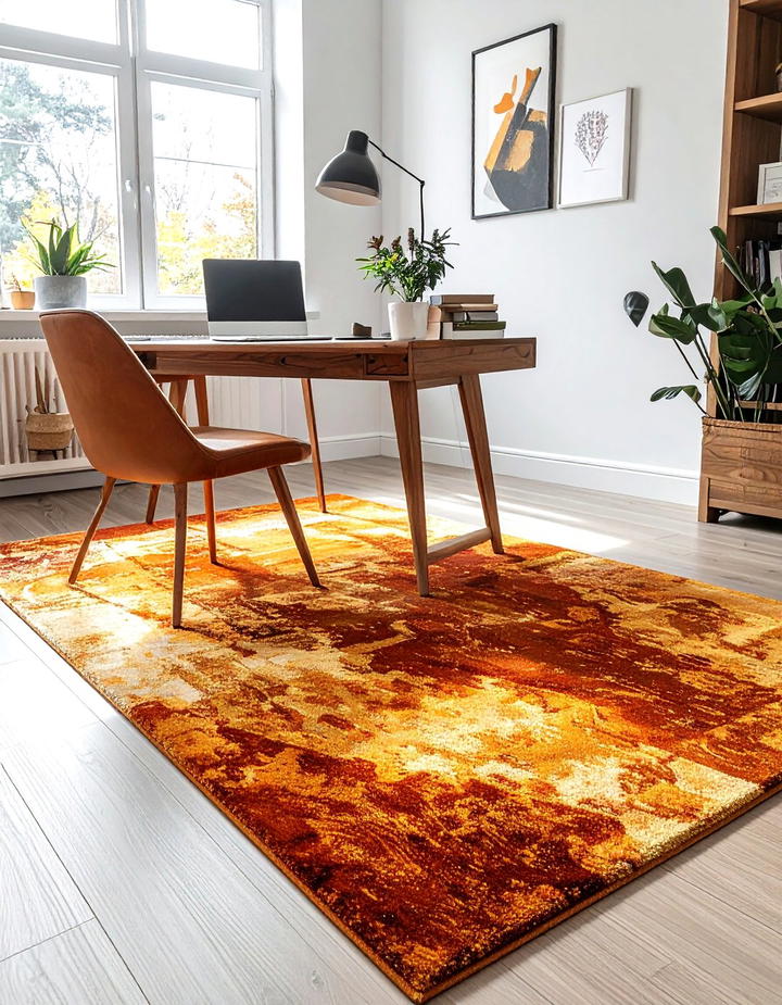 Fall Colors Office Area Rug - 50 fall office decor ideas