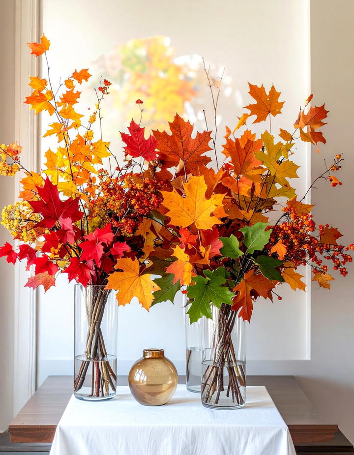 Fall Foliage Arrangements - 50 fall table decor ideas