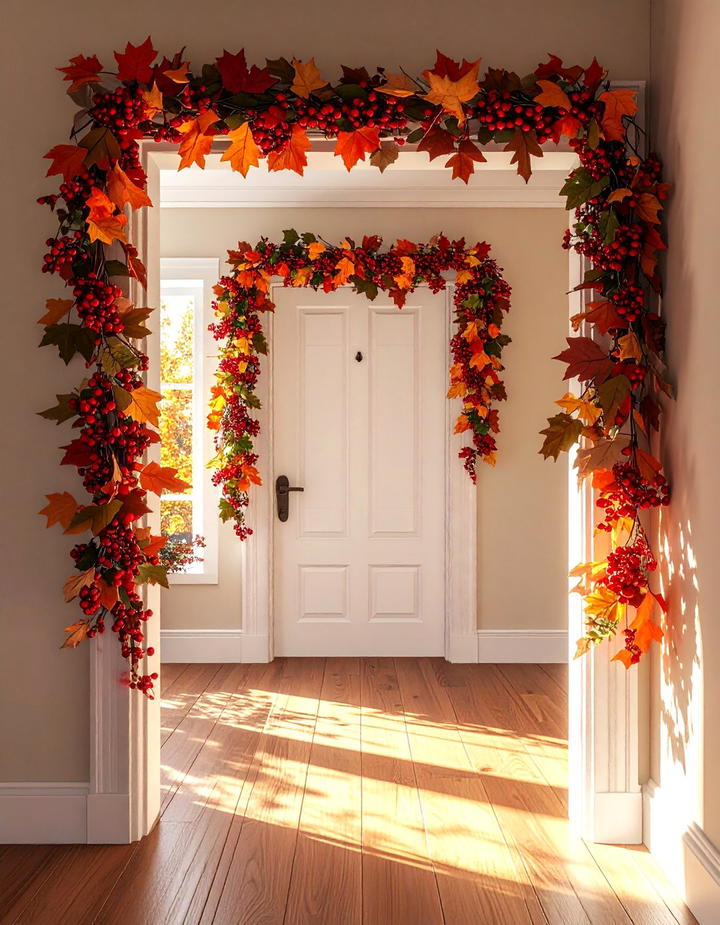 Fall Garland Throughout Doorways - 50 fall decor ideas