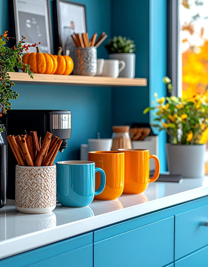 Fall Office Coffee Station - 50 fall office decor ideas