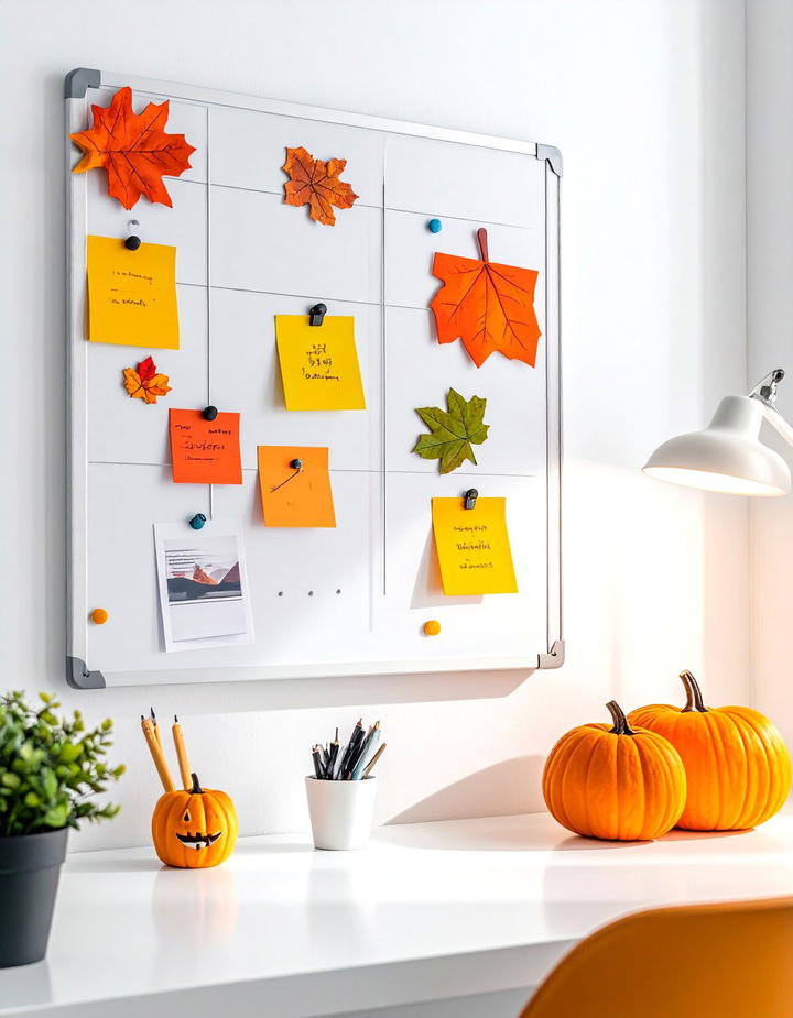 Fall Office Magnetic Board Display - 50 fall office decor ideas