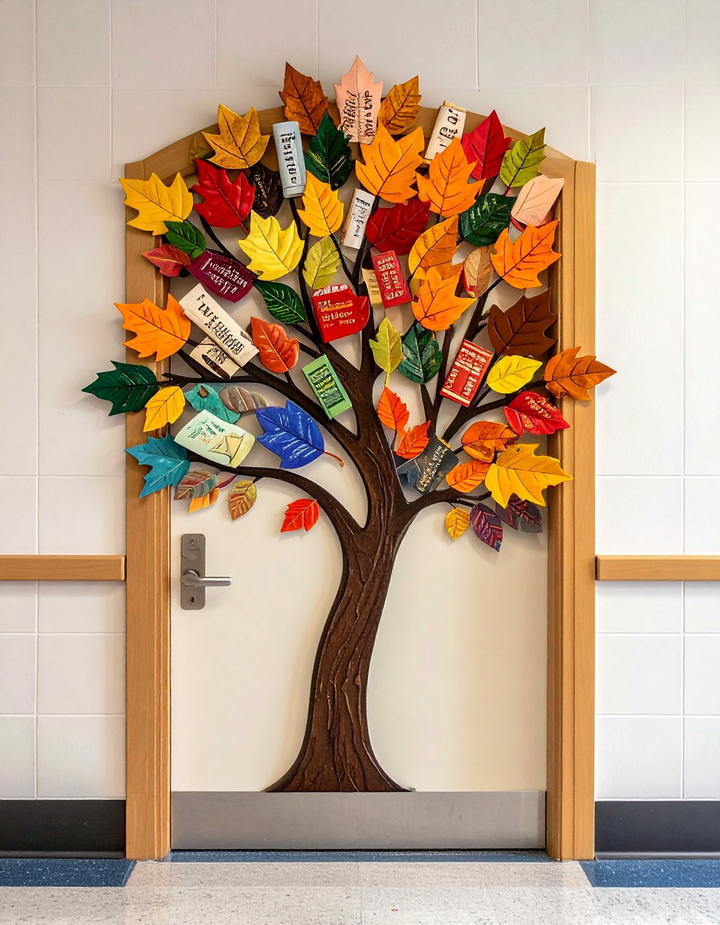 Fall Reading Tree - 50 fall door decor classroom ideas
