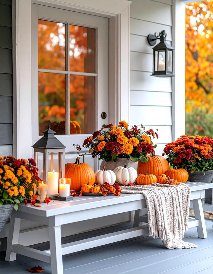 Front Door Fall Tablescape - 50 fall front door decor ideas