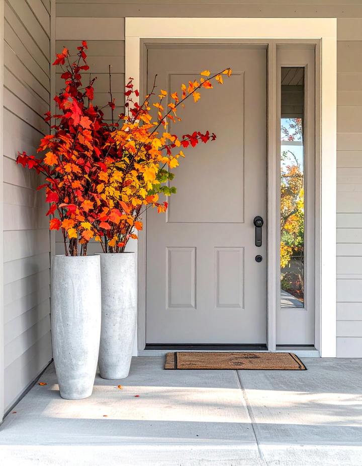 Front Door Wreath Alternative - 50 minimalist fall decor ideas