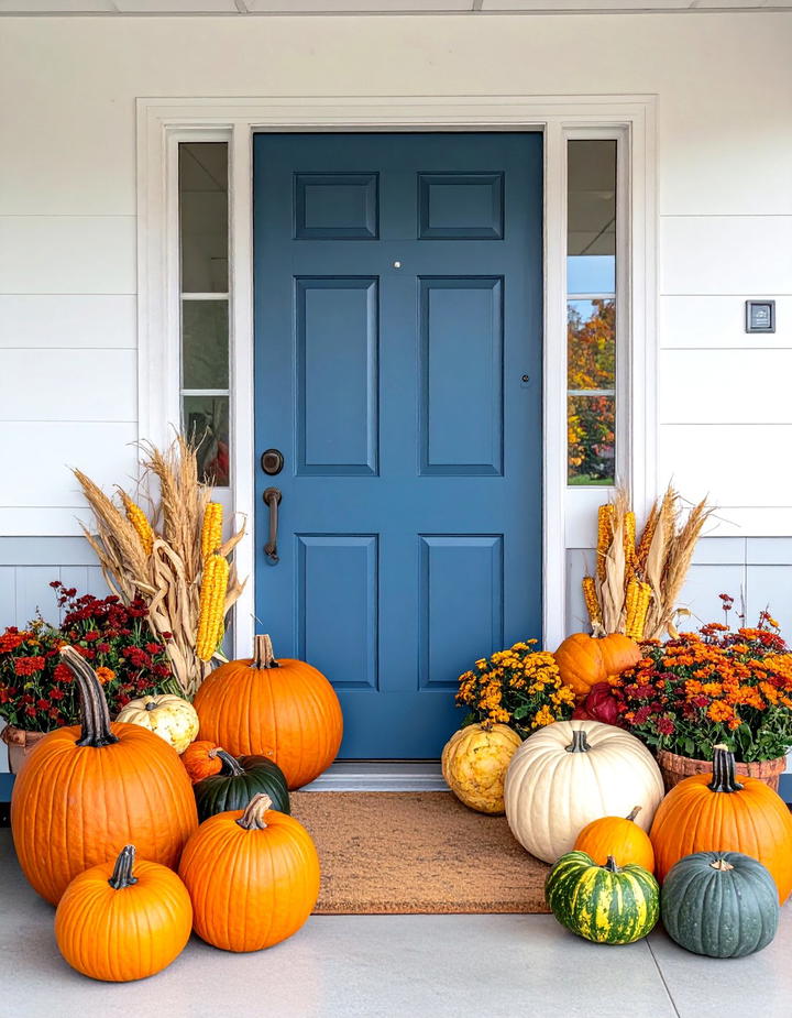 Gourd Display Collection - 50 fall door decor classroom ideas