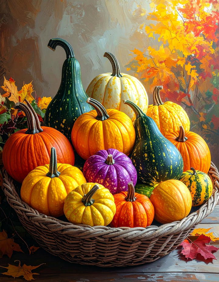 Gourd and Squash Varieties - 50 fall table decor ideas