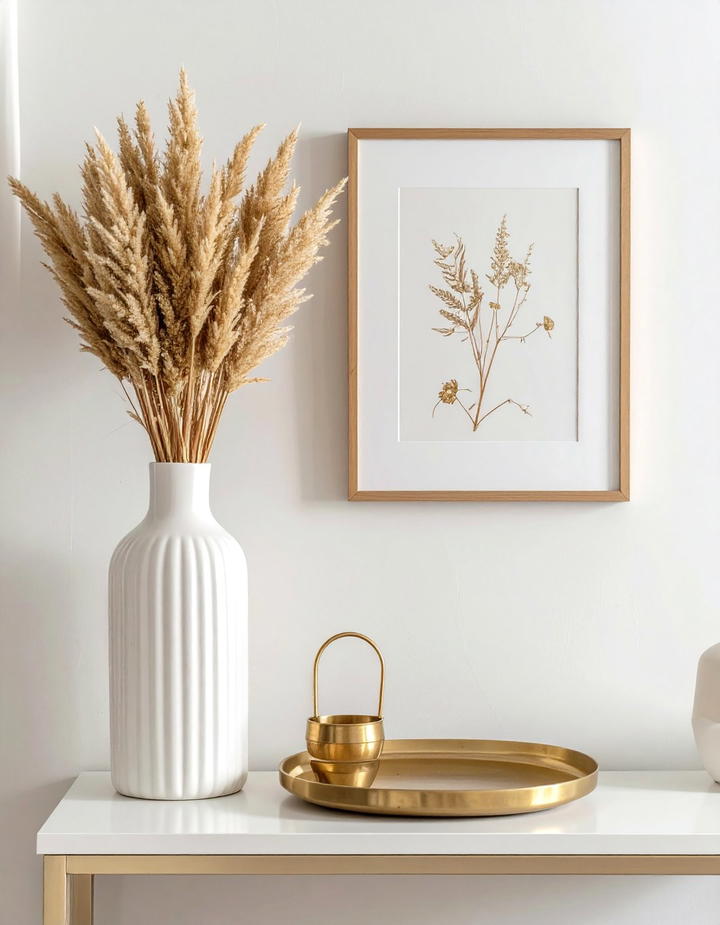 Hallway Console Moment - 50 minimalist fall decor ideas