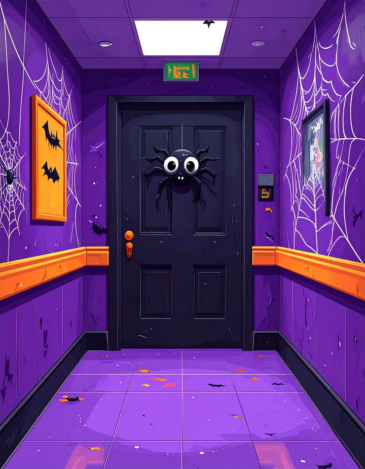 Haunted Halloween Door - 50 fall door decor classroom ideas
