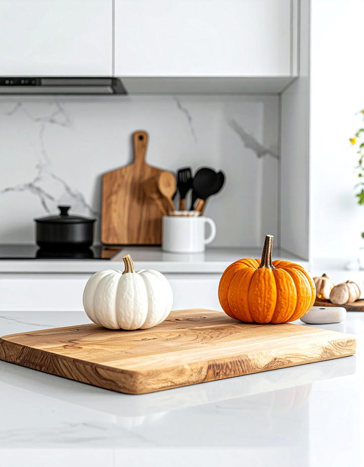 Kitchen Cutting Board Display - 50 minimalist fall decor ideas