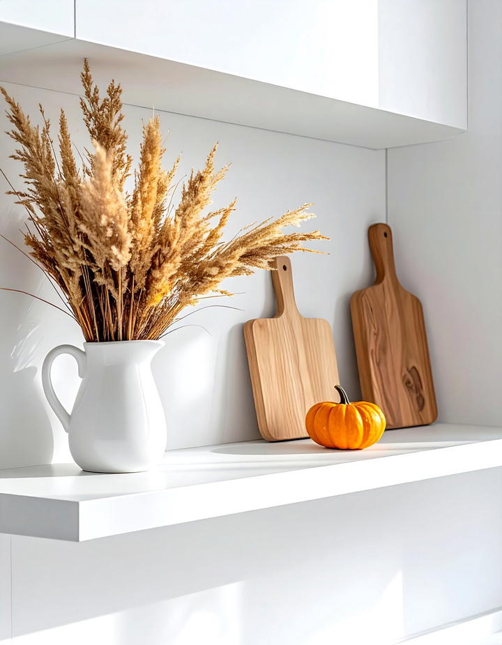 Kitchen Floating Shelf - 50 minimalist fall decor ideas