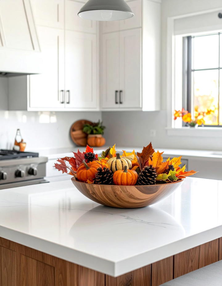 Kitchen Island Centerpiece Bowl - 50 fall leaves decor ideas