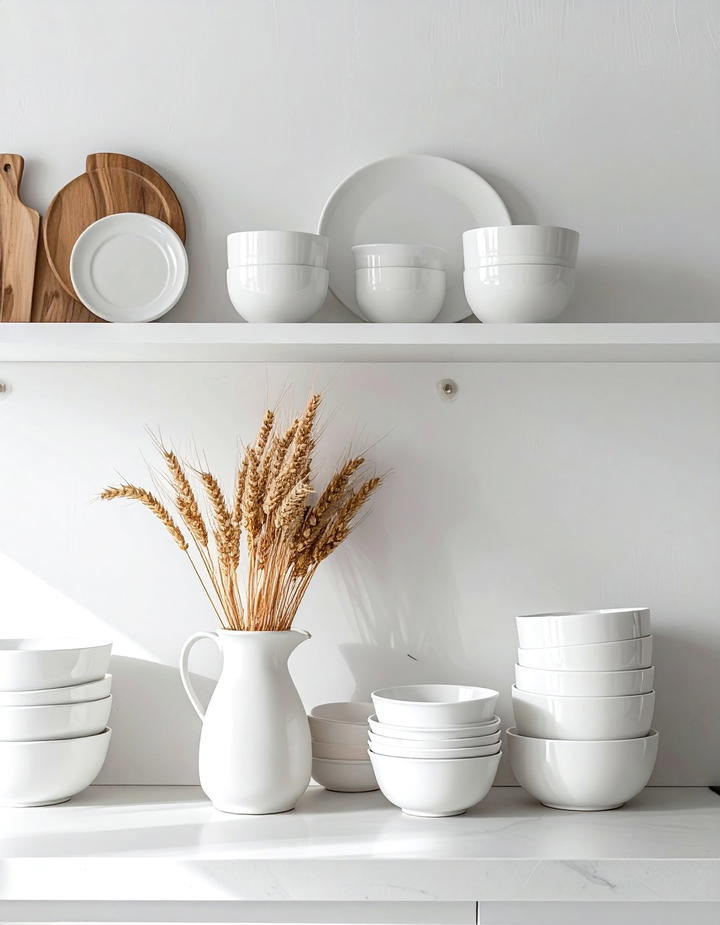 Kitchen Open Shelving - 50 minimalist fall decor ideas
